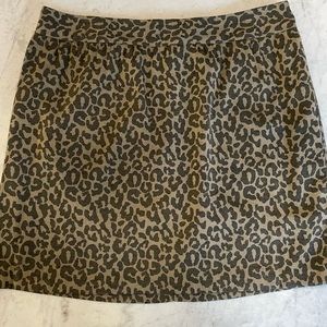 Womens Banana Republic Cheetah Print Skirt Size 12
